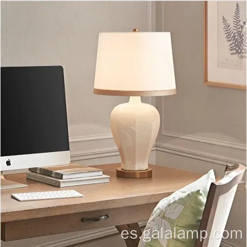 Elegante lámpara de mesa de cerámica clásica americana